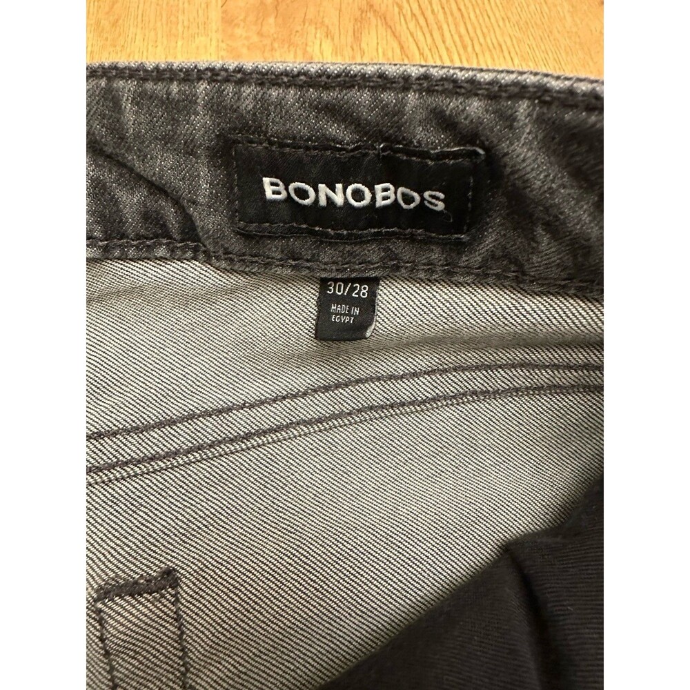 Bonobos Jeans Mens 30x28 Black Tailored Fit Straight Leg Stretch Denim Casual